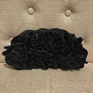 Jason Wu Black Ruffled Evening Bag